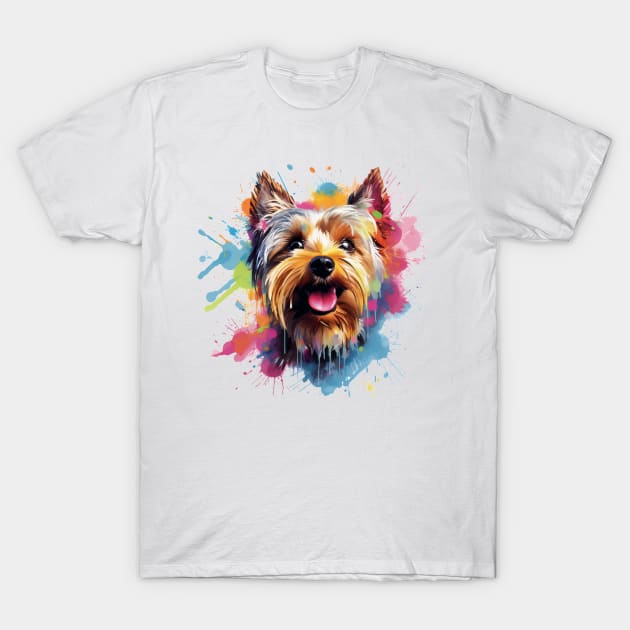 Yorkshire Terrier Art T-Shirt by CunninghamWatercolors